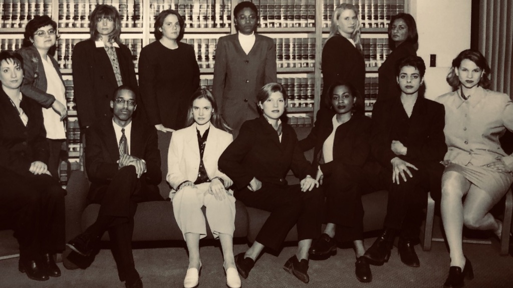 A photo of the founding board members of JGRJ in black and white.