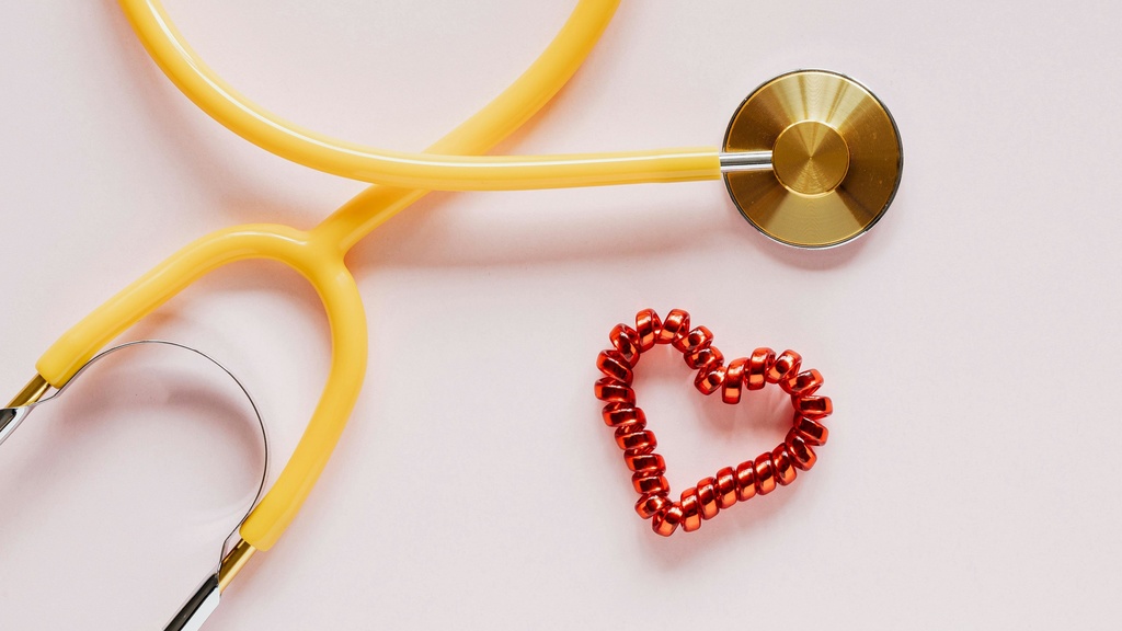 Picture of a stethoscope with a heart